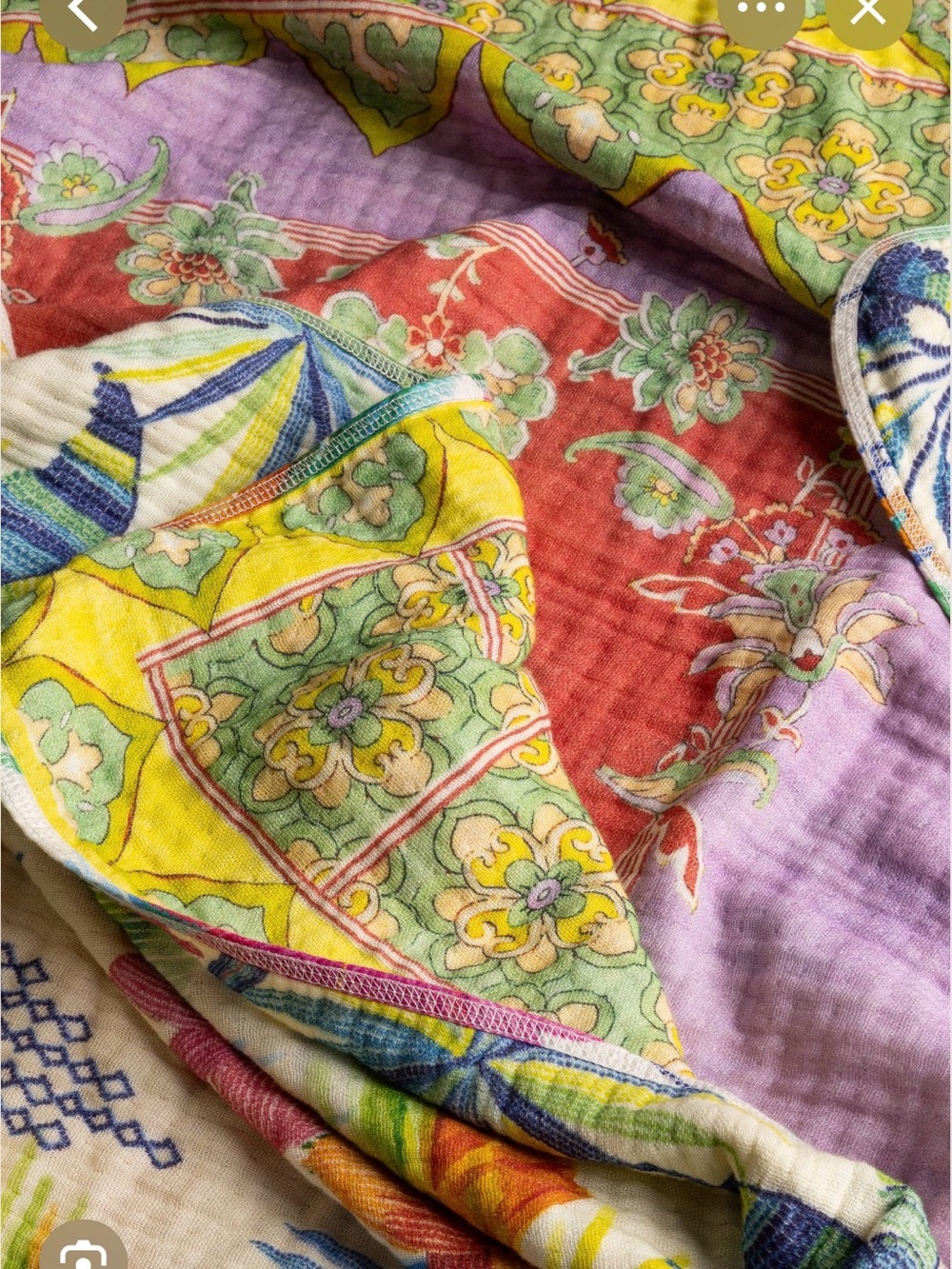 Johnny Was Melissa Gauze Blanket in pouch - Color MSI, NWT ☀️🌺🌴🌸 - Picture 3 of 7